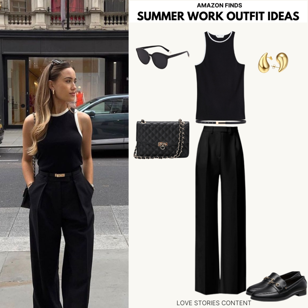 black summer work outfit