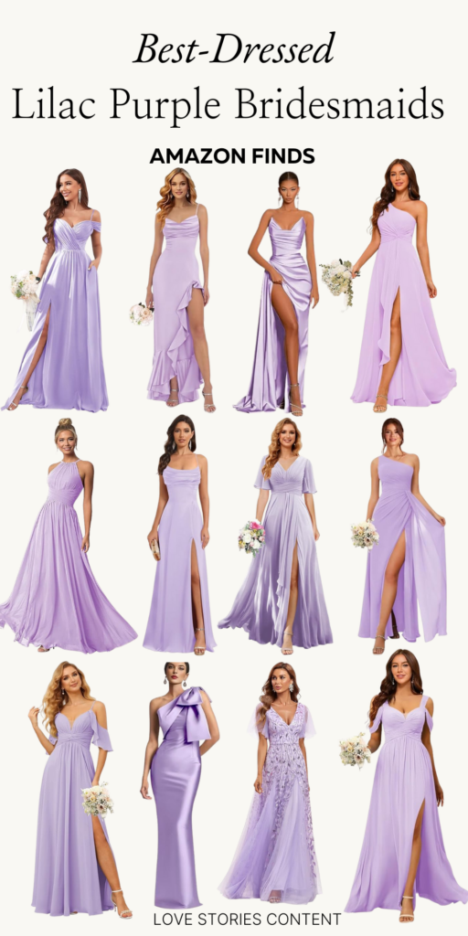 lilac-purple-bridesmaid-dresses