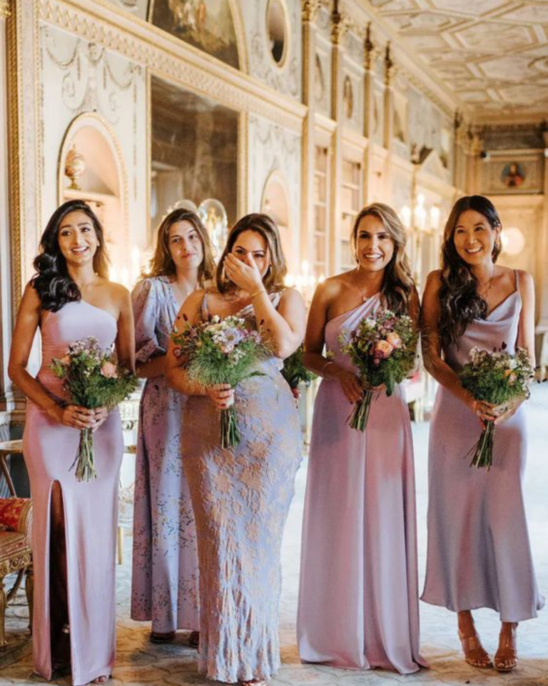 purple lilac bridesmaid dresses ideas