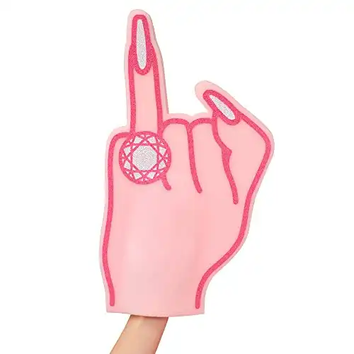 xo, Fetti Bachelorette Party Gift Decoration XL Engaged Foam Ring Finger | Bride To Be, Bridesmaid Favors, Bridal Shower, Engagement Party