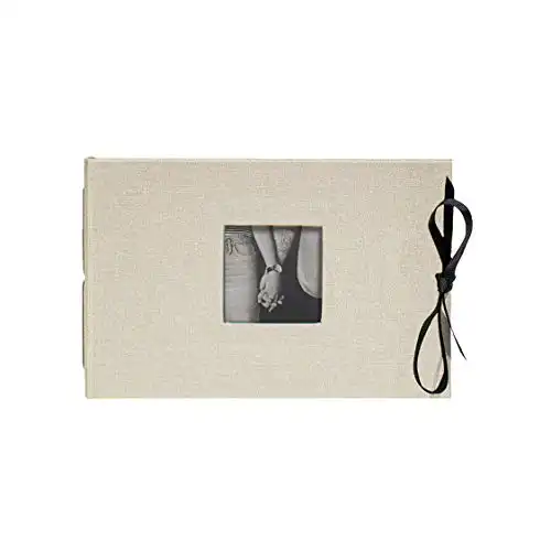 Kolo Noci Small 4x6 Photo Album, Holds 24 Photos, Ideal for Weddings and Baby Books, Platinum