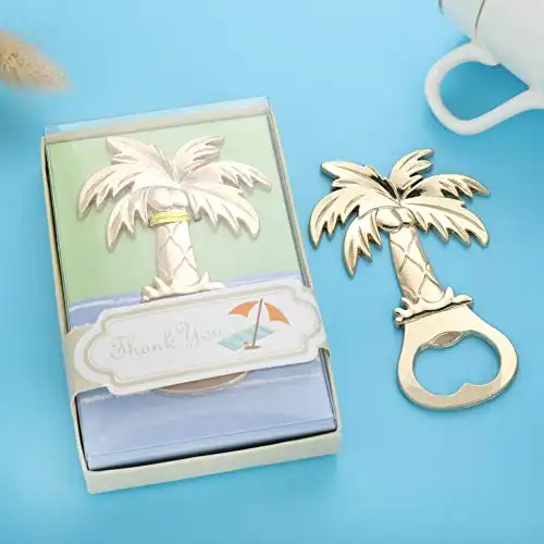 PARTYGOGO 12pcs Coconut Tree Bottle Openers Wedding Favor for Guest Baby Shower Return Gifts Bridal Shower Beach Theme Wedding Favors Birthday Party Favor Return Gift (New Coconut Tree, 12)