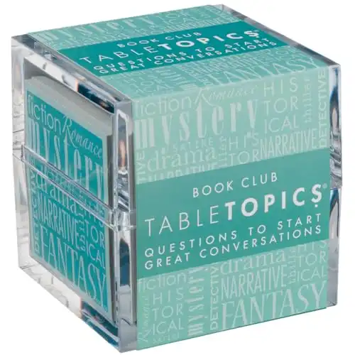 TableTopics Book Club - 135 Questions Cards Perfect for Book Lovers, Reading Enthusiasts, & Book Club Party Favors - Includes Discussion Questions for Classroom Activity & Class Discussion