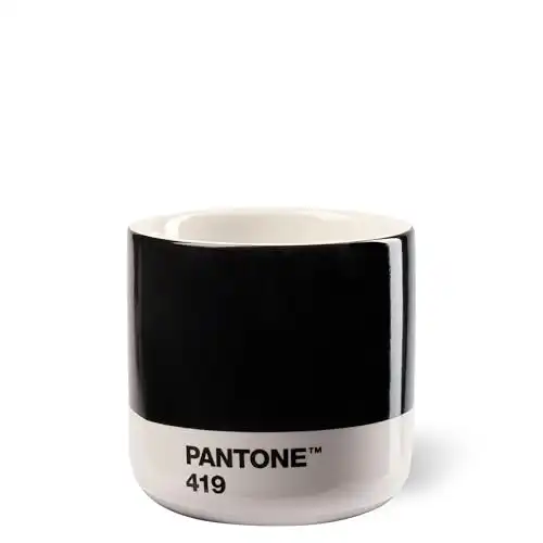 Copenhagen Design Pantone Macchiato Cup - Coffee, Latte, Macchiato Mug - 3.34oz/100ml, Black 419