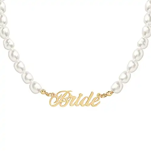 xo, Fetti Bride Pearl Beaded Necklace, 16