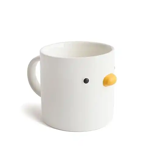 PURROOM Cute Duck Coffee Mug, Handmade Glaze Chick Cup, Safety Ceramic Milk Latte Mugs, 14 oz Cute Tea Cup. Best Gifts For Coffee & Mug Collector.