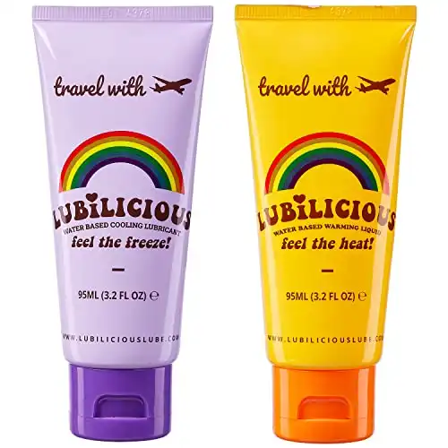 Lubilicious Cooling Lube & Warming Lube Combo Pack - Lube for Couples - Personal Lube for Men & Women - Intimate Lube for Couples - Personal Lubricant for him & Lube for Her 6.4 oz