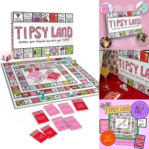 Tipsy Land Drinking Games, Adults Tipsy Land Drinking Board Games, Interactive Tipsy Land Board Games Party Suppiles