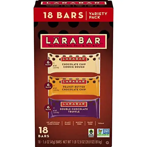 Larabar Chocolate Variety Pack, Gluten Free Vegan Fruit & Nut Bars, 18 ct